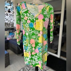 Lilly Pulitzer Multicolor Floral V-Neck Top